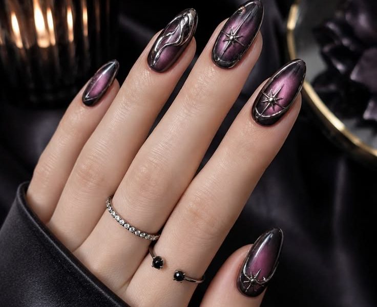 Dark Aura Cat Eye Nails: Gothic Chrome & Celestial Nail Art Guide