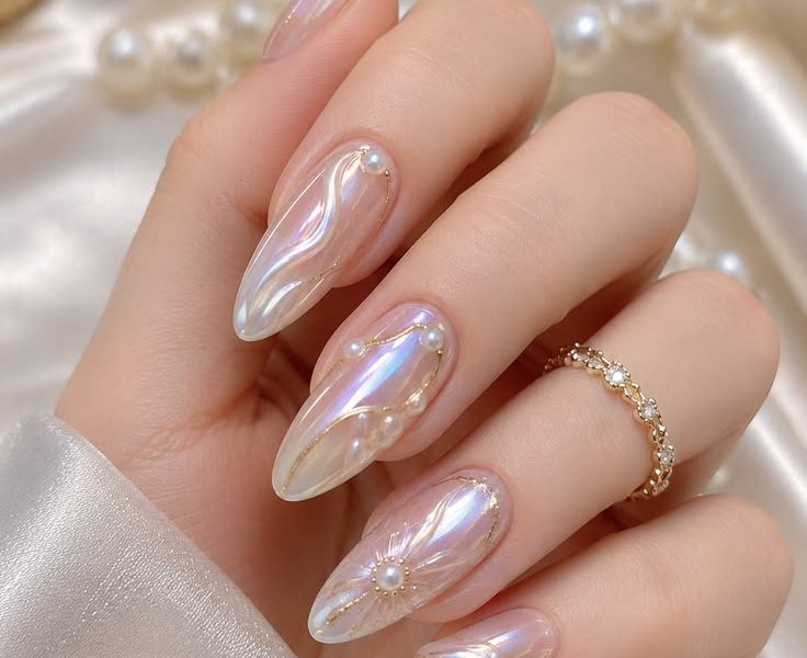 Pearl Iridescent Almond Nails: Modern Bridal & Everyday Glamour Guide