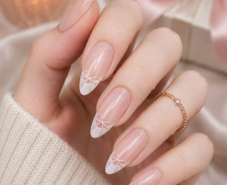 Pink Bow French Tip Almond Nails: Ultimate Coquette Nail Art Guide & Tutorial