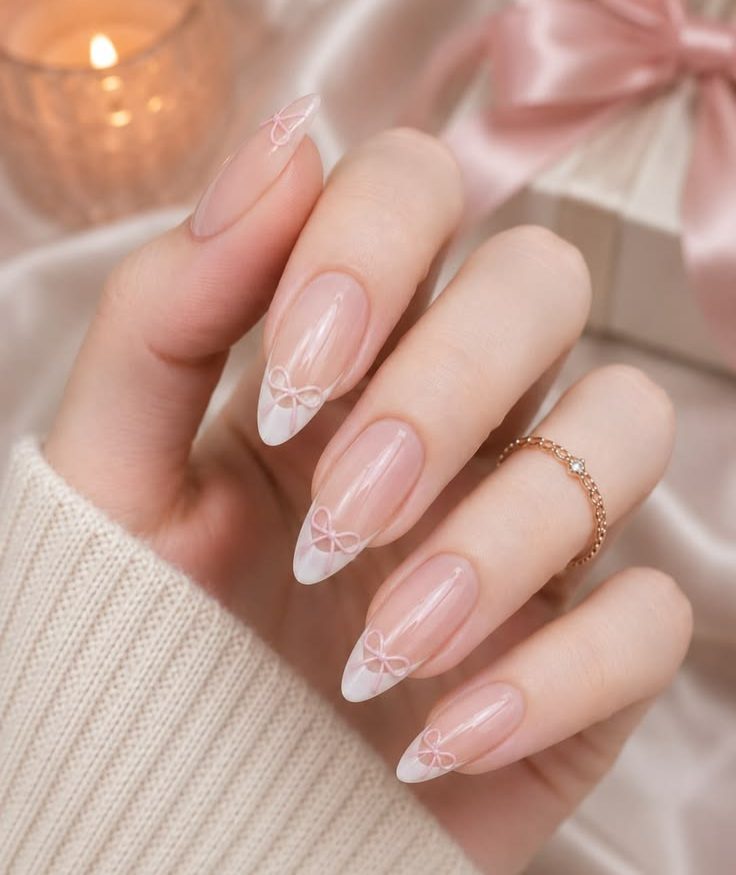 Pink Bow French Tip Almond Nails: Ultimate Coquette Nail Art Guide & Tutorial