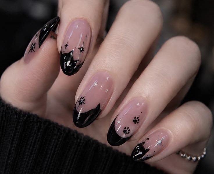 Trending 2026 Black Cat Celestial Nail Art | Step-by-Step Guide