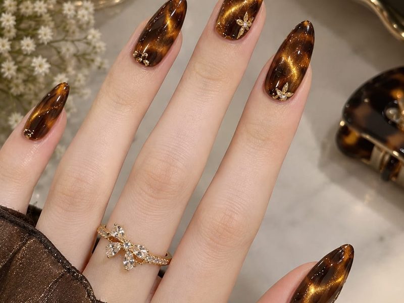 Tortoiseshell Cat-Eye Nails: Autumn's Most Luxurious Manicure Trend
