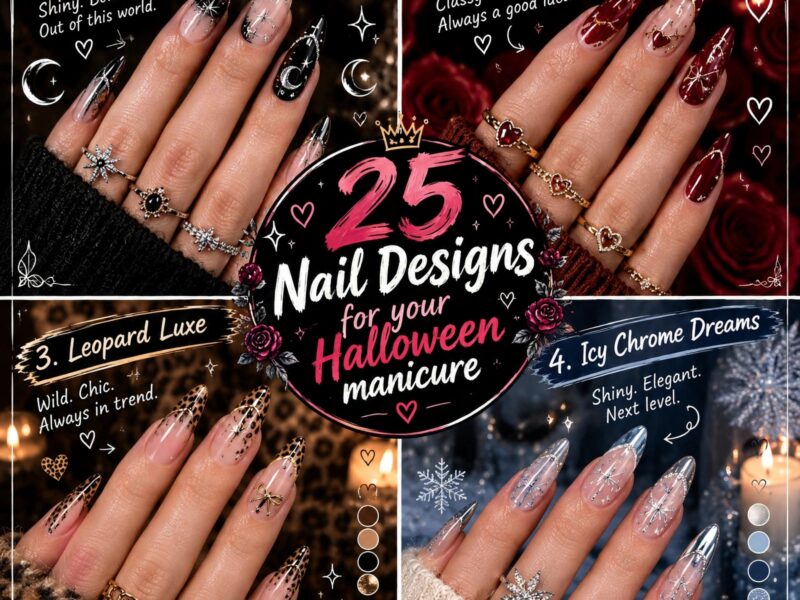 25 Trendy Halloween Nail Designs 2026: Cosmic Chrome, Red Hearts & More