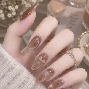Brown Cat Eye Nails with 3D Bows: Ultimate Aesthetic Guide & Tutorial