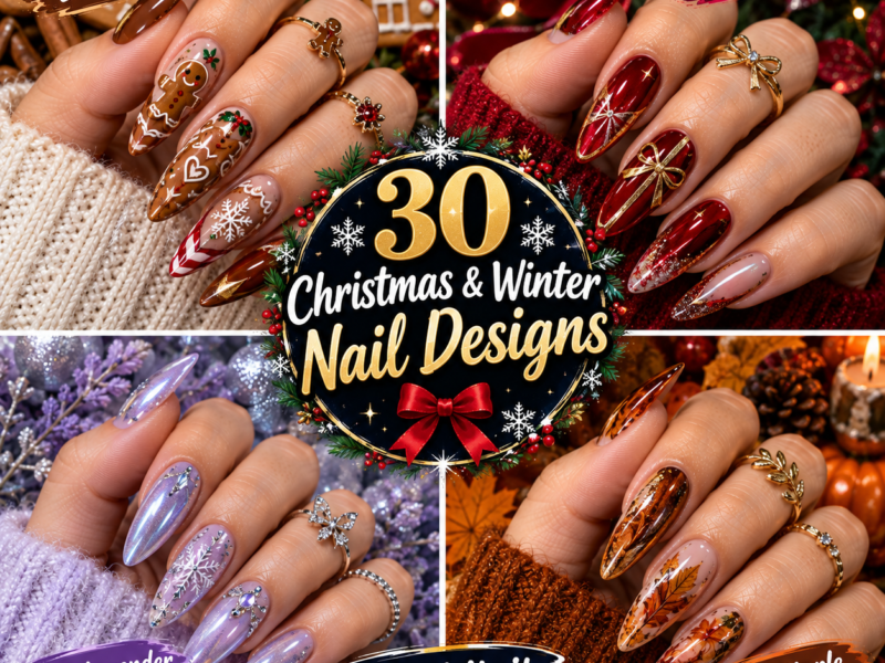 30 Stunning Christmas & Winter Nail Designs for 2026 | Holiday Manicure Ideas