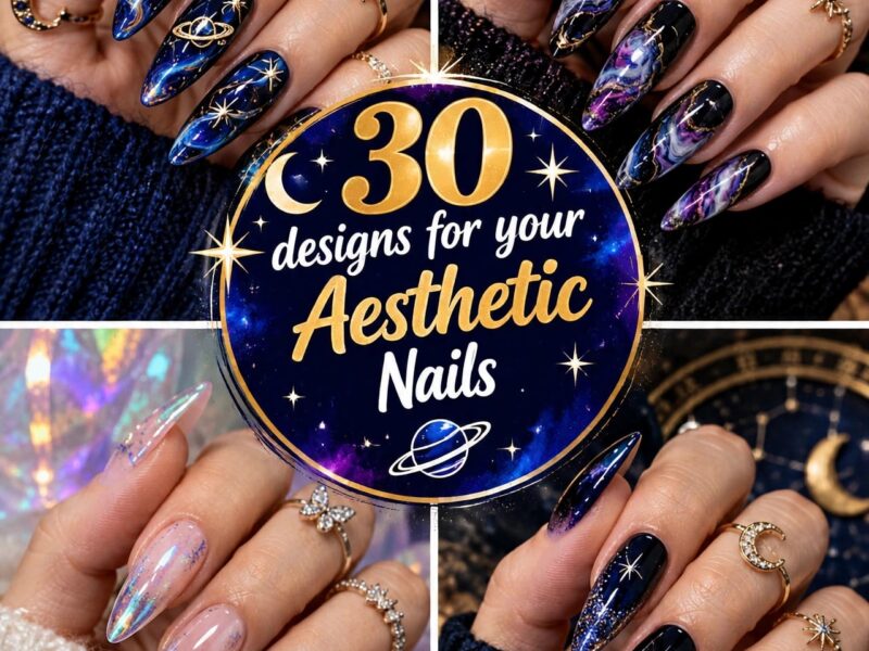 30 Aesthetic Nail Designs & Cosmic Nail Art Ideas for 2026