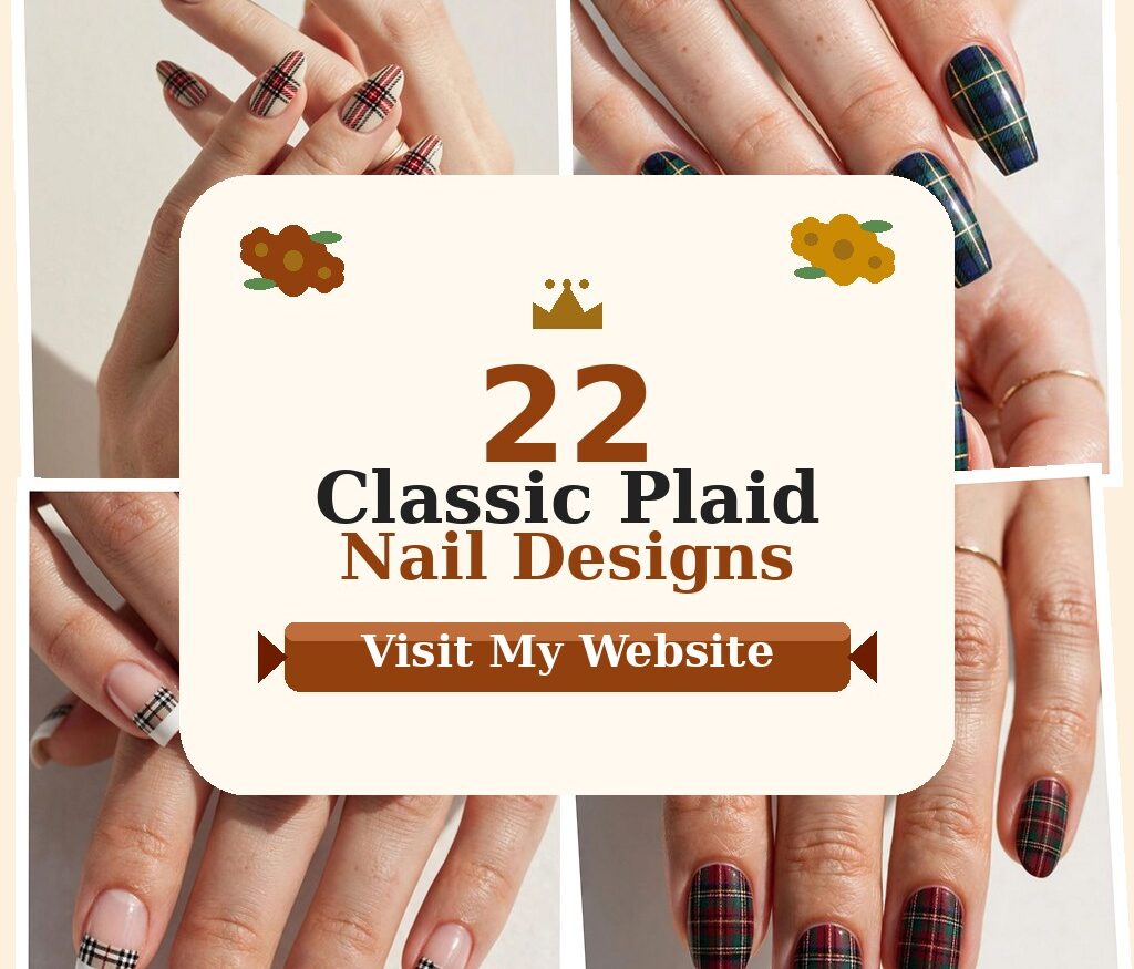 22 Classic Plaid Nail Designs for Cozy Winter Style — nail designs collage