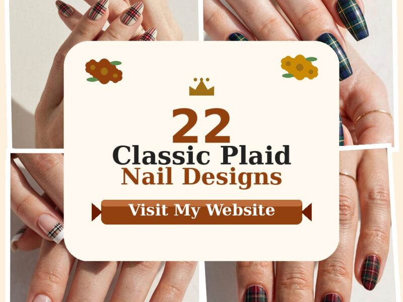 22 Classic Plaid Nail Designs for Cozy Winter Style — nail designs collage