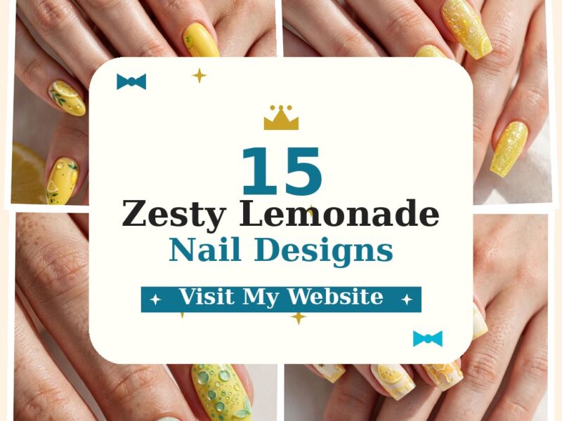 15 Zesty Lemonade Nail Designs for a Sweet Summer Mood — nail designs collage