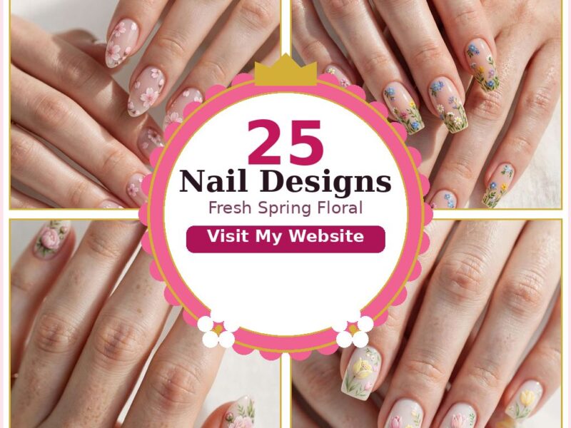 25 Fresh Spring Floral Nail Designs for a Blooming Look — nail designs collage